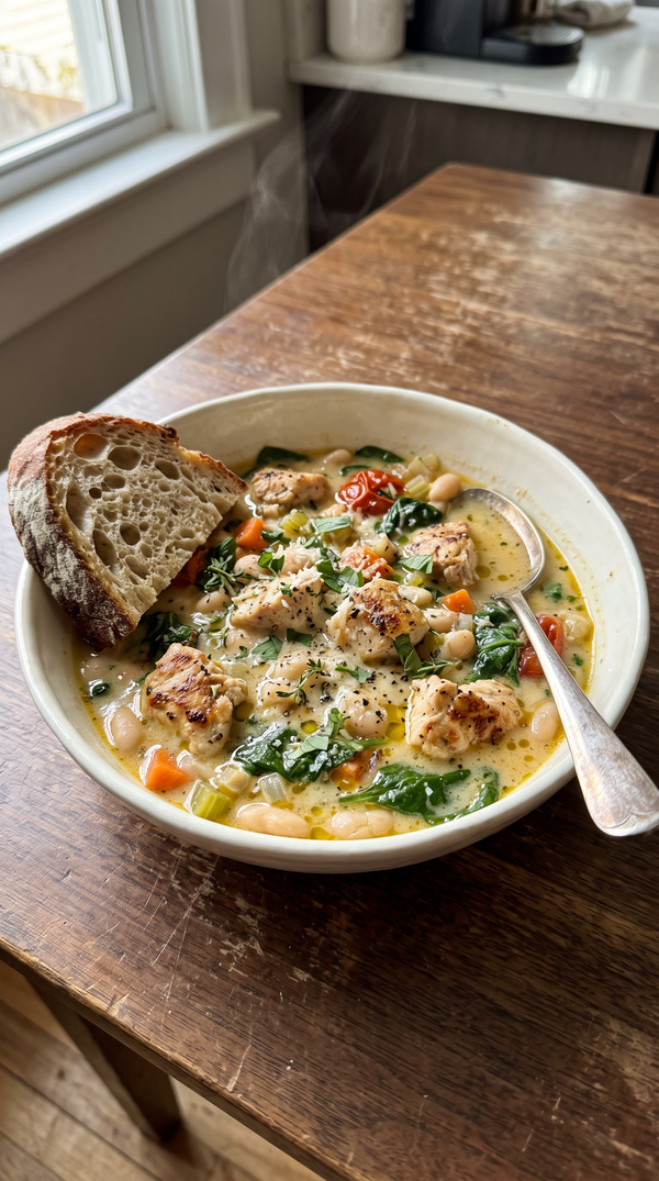 Hähnchen-Bohnen-Suppe 